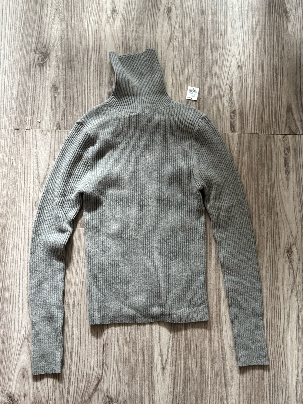 Old Navy Gray Ribbed Turtleneck Sweater